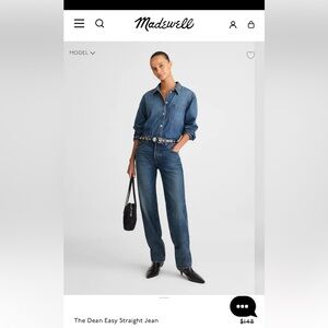 Madewell The Dean Easy Straight Jean